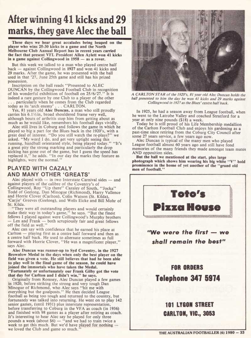 The Australian Footballer (6) 1980 - p 33