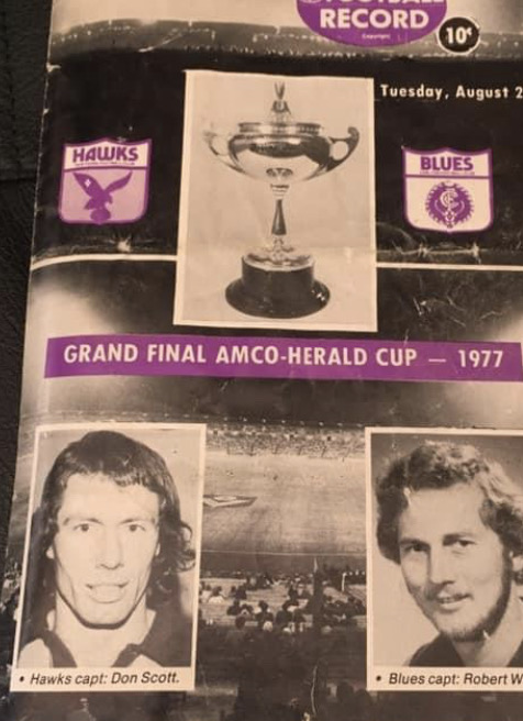 1977 - Night Grand Final Footy Record Cover.