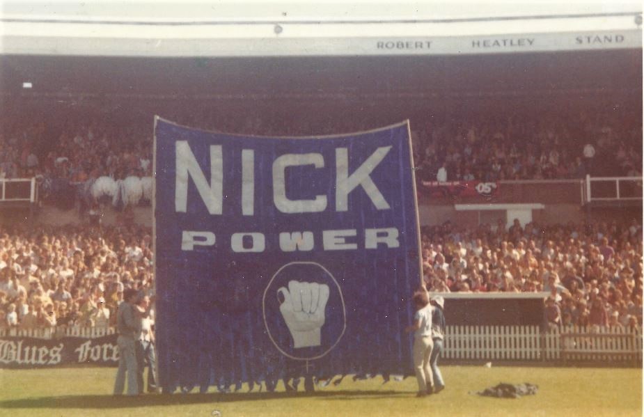 1972 Rnd 1  v Fitzroy Nick Power Banner
Image: courtesy K. McNair
