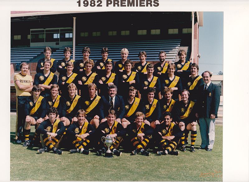 1982 - Carlton Draftee; Glenelg's Chris Veide Reserves Premiership (2nd back row, 6th from the left).