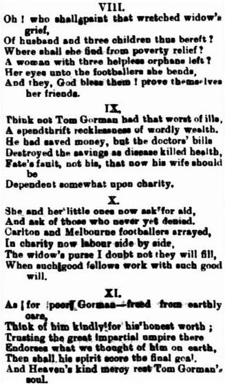 1880 Edmund Finn's Tom Gorman Tribute Poem part 3 of 3 
Trove; Hamilton Spectator July 03 