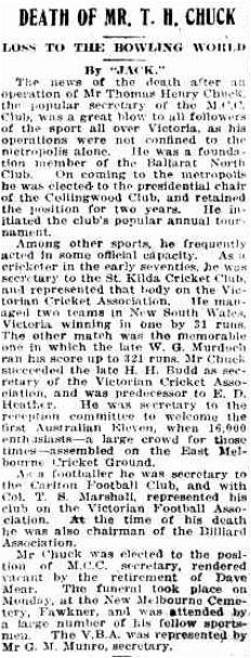 1920 Thomas Henry Chuck obituary
Trove: Weekly Times February 28 1920 p22