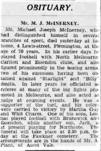 Michael McInerney obit
Trove; Age June 17 p12