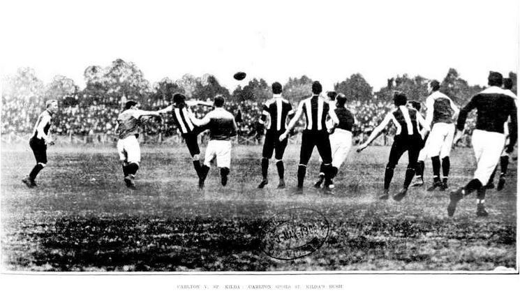 1908 Rnd 1 v St.Kilda at Princes Oval
Trove; Australasian May 09 