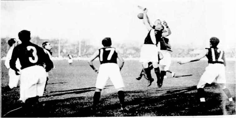 1914 Rnd, 14 vs Fitzroy
Carlton sash guernsey
Image: Trove; Table Talk July 23