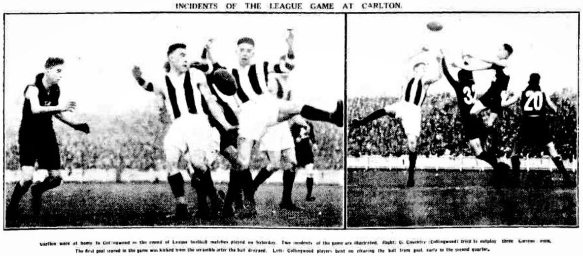 1926 Rnd 9 v Collingwood at Princes Park
Alex Duncan (32) Ted Brewis (20)
Trove: Argus June 28 p9