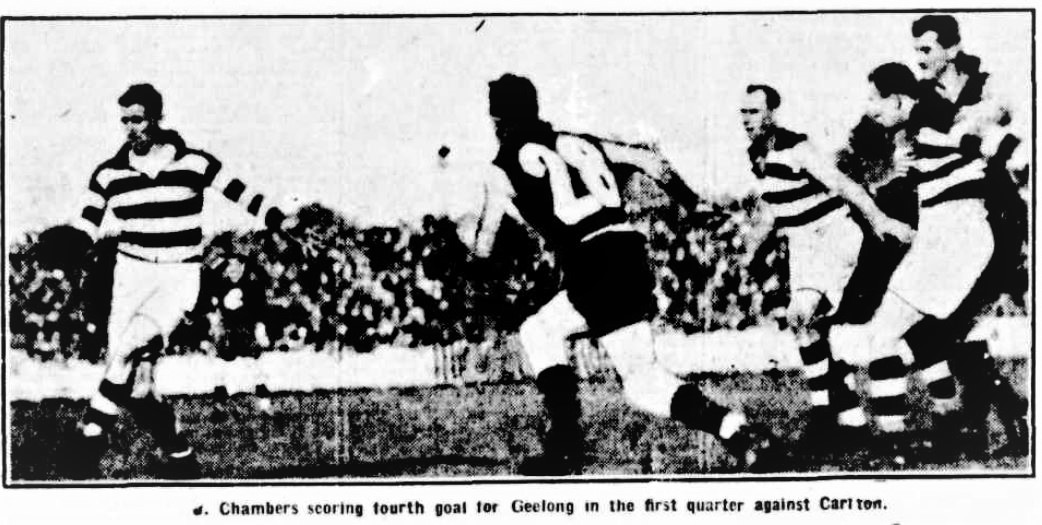 1928 Rnd 11 v Geelong Tommy Downs (28)
Trove; Argus July 02 