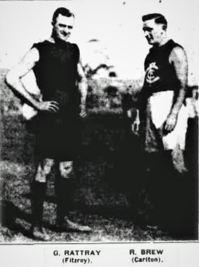 1928 Rnd 1 v Fitzroy at Brunswick Street -  Ray Brew
Trove; Argus April 23 p6