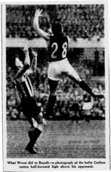 1938 Grand Final Jack Wrout
The Age September 26 