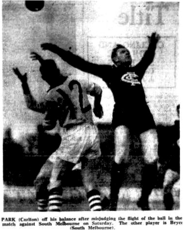 1939 Rnd 1 v South Melbourne Jim Park
Trove; Sporting Globe April 26 