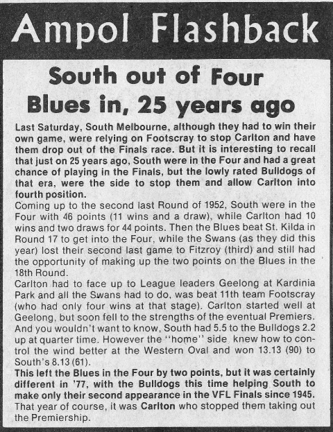 1952 Rd 19 - Blues sneak into the Four.