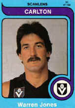 Warren Jones - 1980 Footy Card.